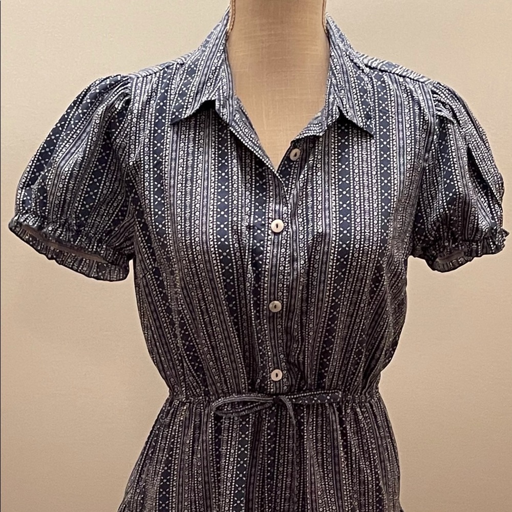 Blue and White Dress